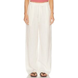 Enza Costa fluid twill resort pants in birch